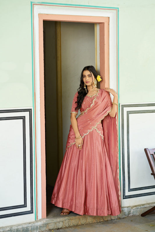 Luxury Chinon Heavy Flair Lehenga Collection for Special Occasions