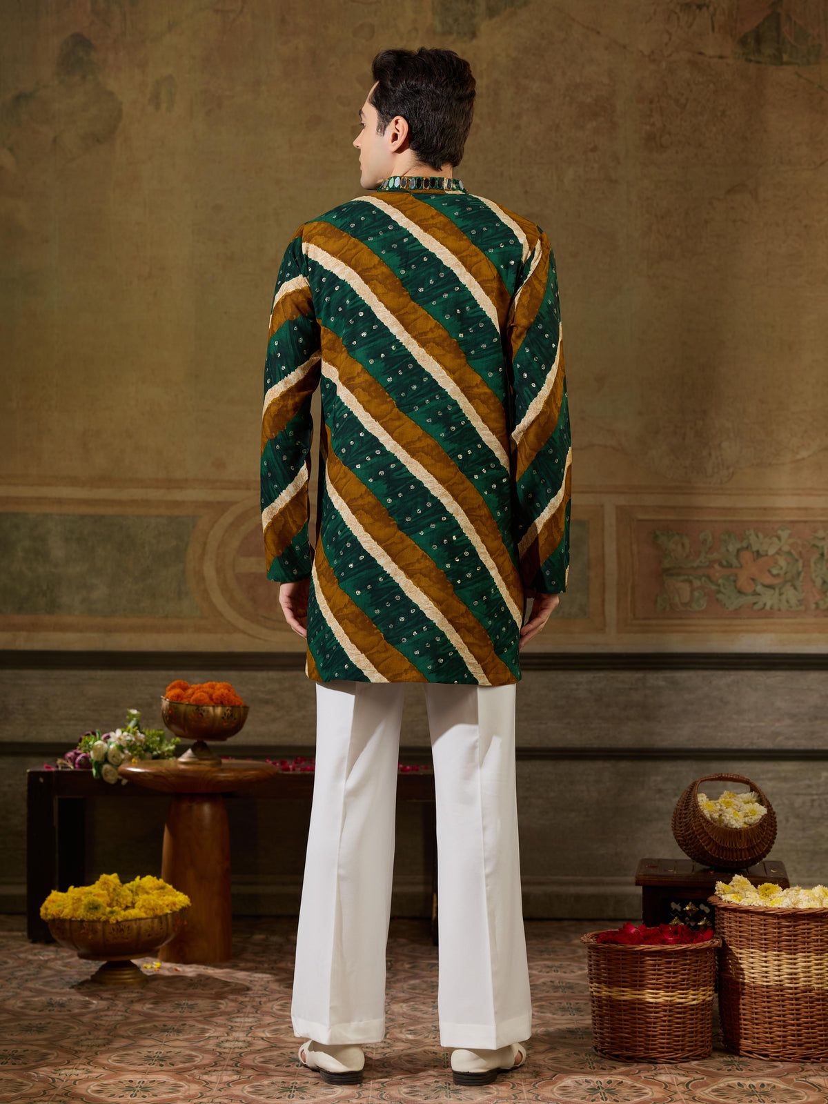 Green Rayon Mirror Kurta Set | Tulip Designer