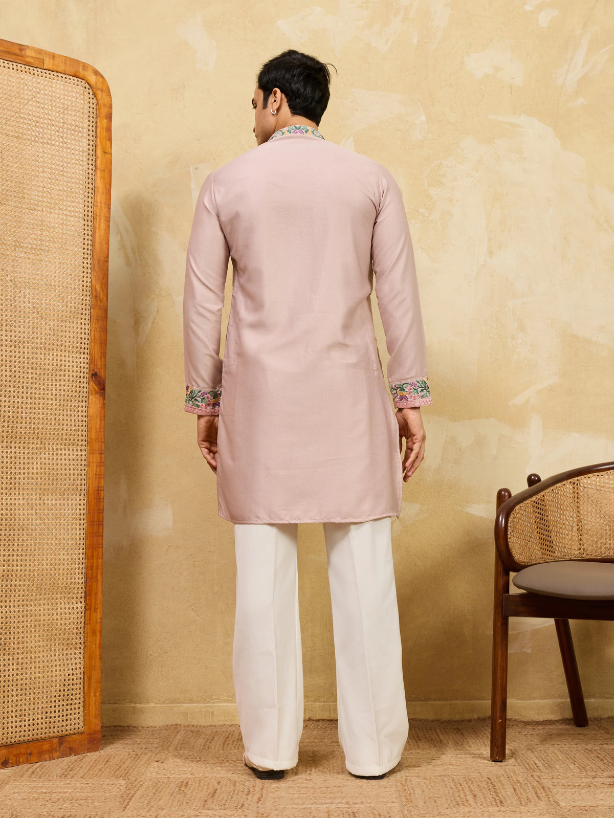 Peach Ethnic Designer Kurta Set for Festive Wear