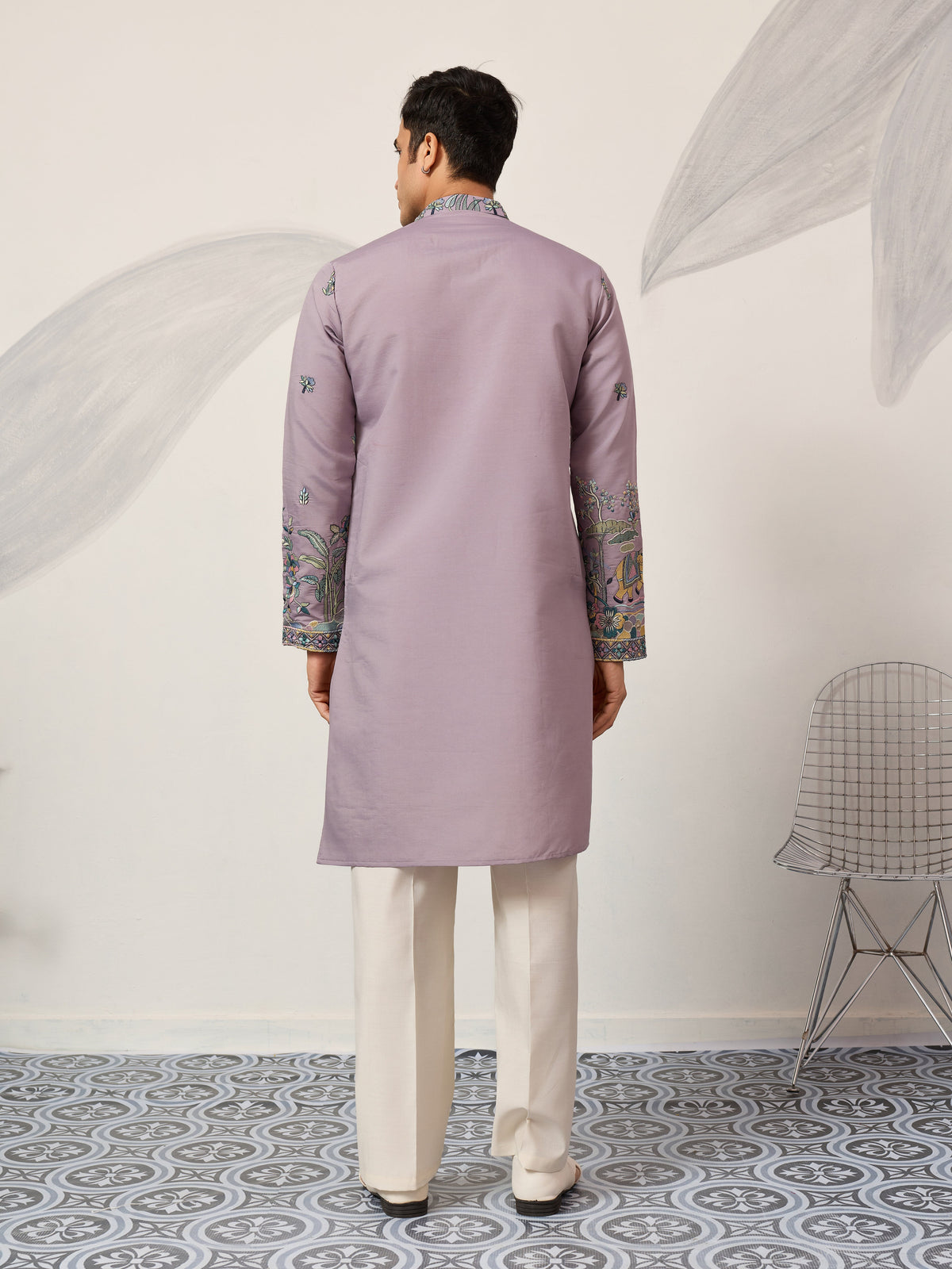 Traditional Purple Wedding Kurta for Mens Wear