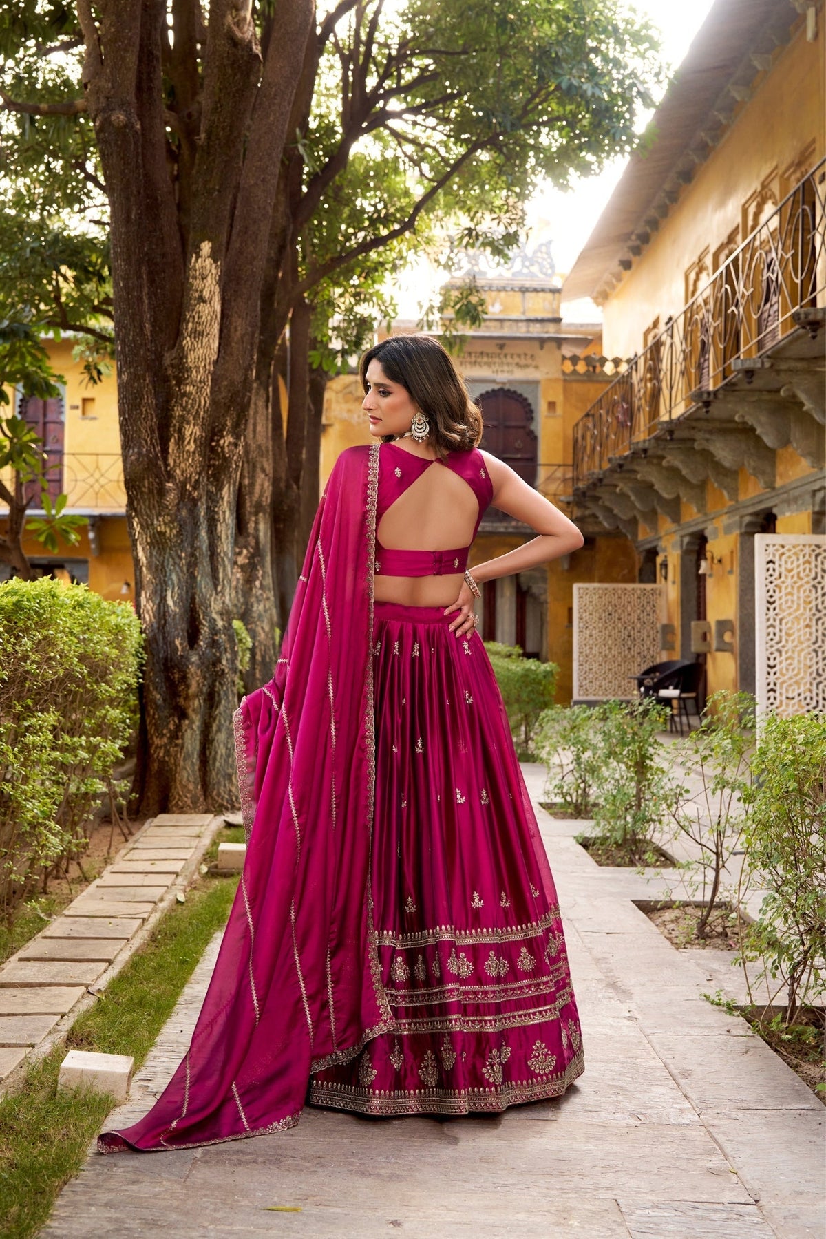 Royal Rangoli Embroidered Lehenga Set With Sequins And Thread Work