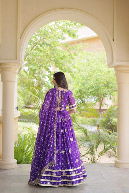 Royal Faux Georgette Bandhej Print Gota Patti Navratri Lehenga Choli