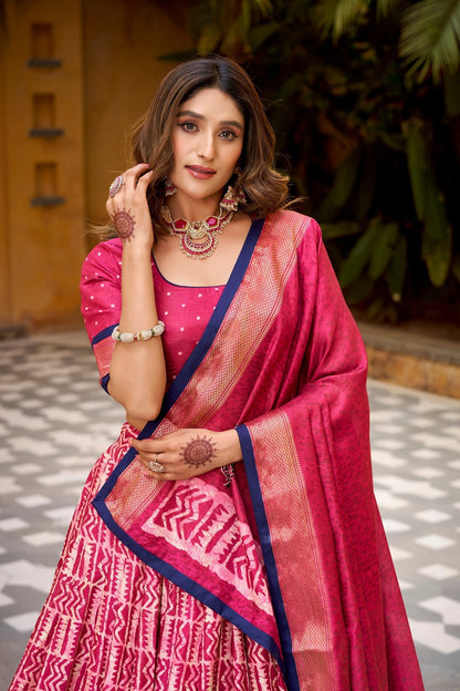 Heritage Batik Dola Silk Lehenga Choli