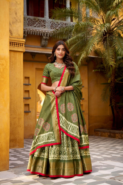 Heritage Batik Dola Silk Lehenga Choli
