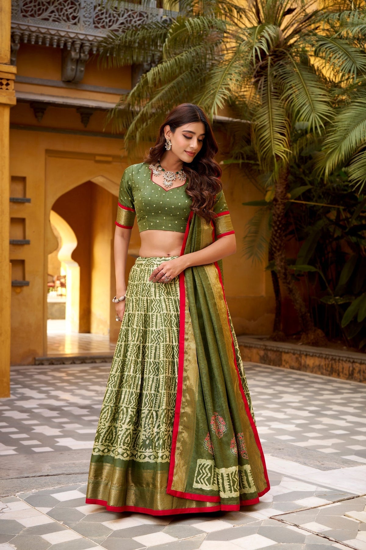 Heritage Batik Dola Silk Lehenga Choli