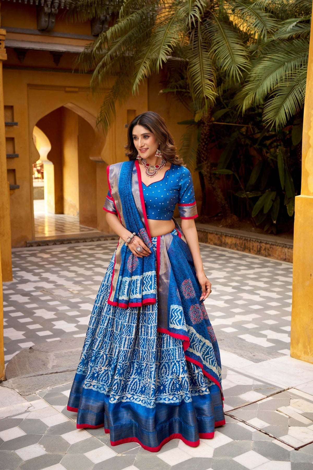 Heritage Batik Dola Silk Lehenga Choli