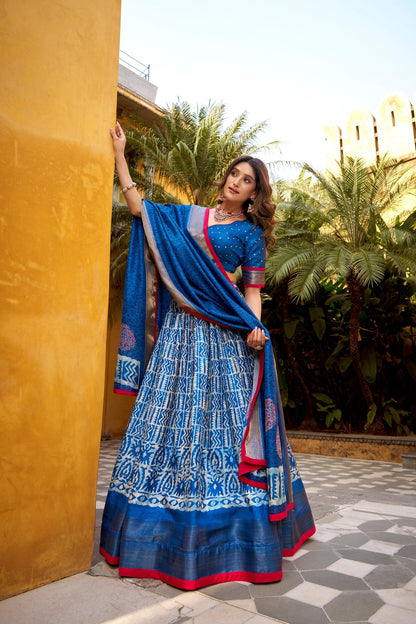 Heritage Batik Dola Silk Lehenga Choli