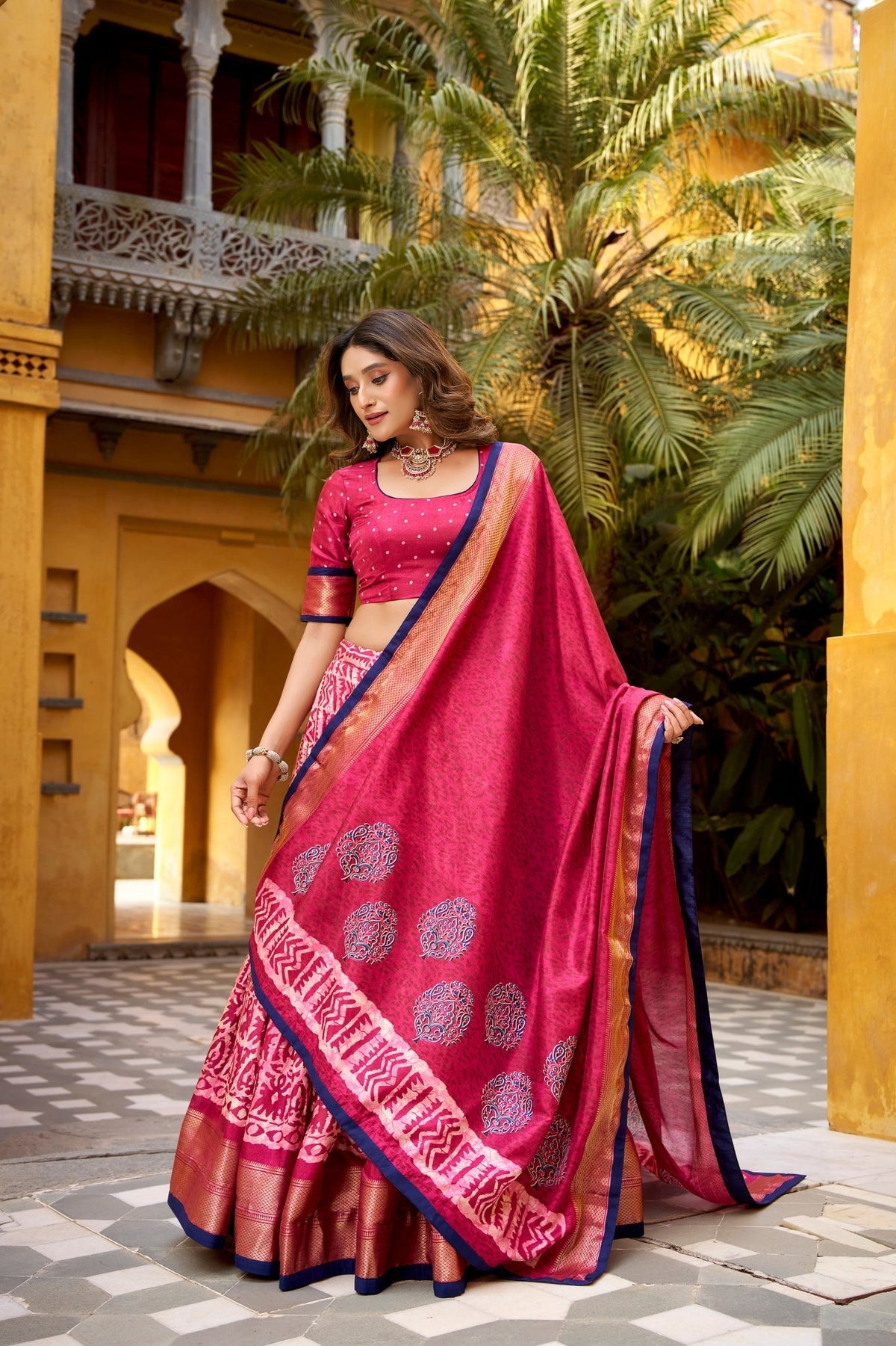 Heritage Batik Dola Silk Lehenga Choli