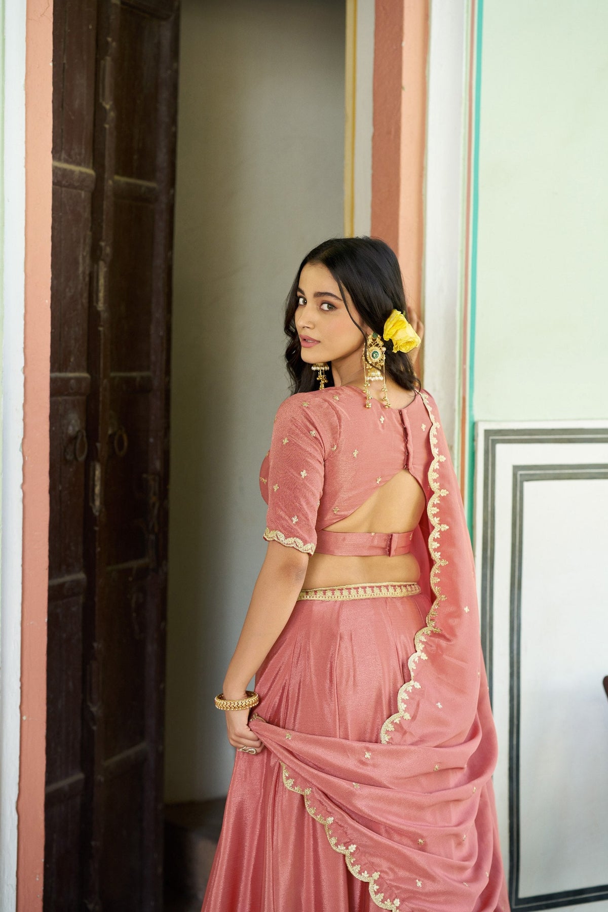Luxury Chinon Heavy Flair Lehenga Collection for Special Occasions
