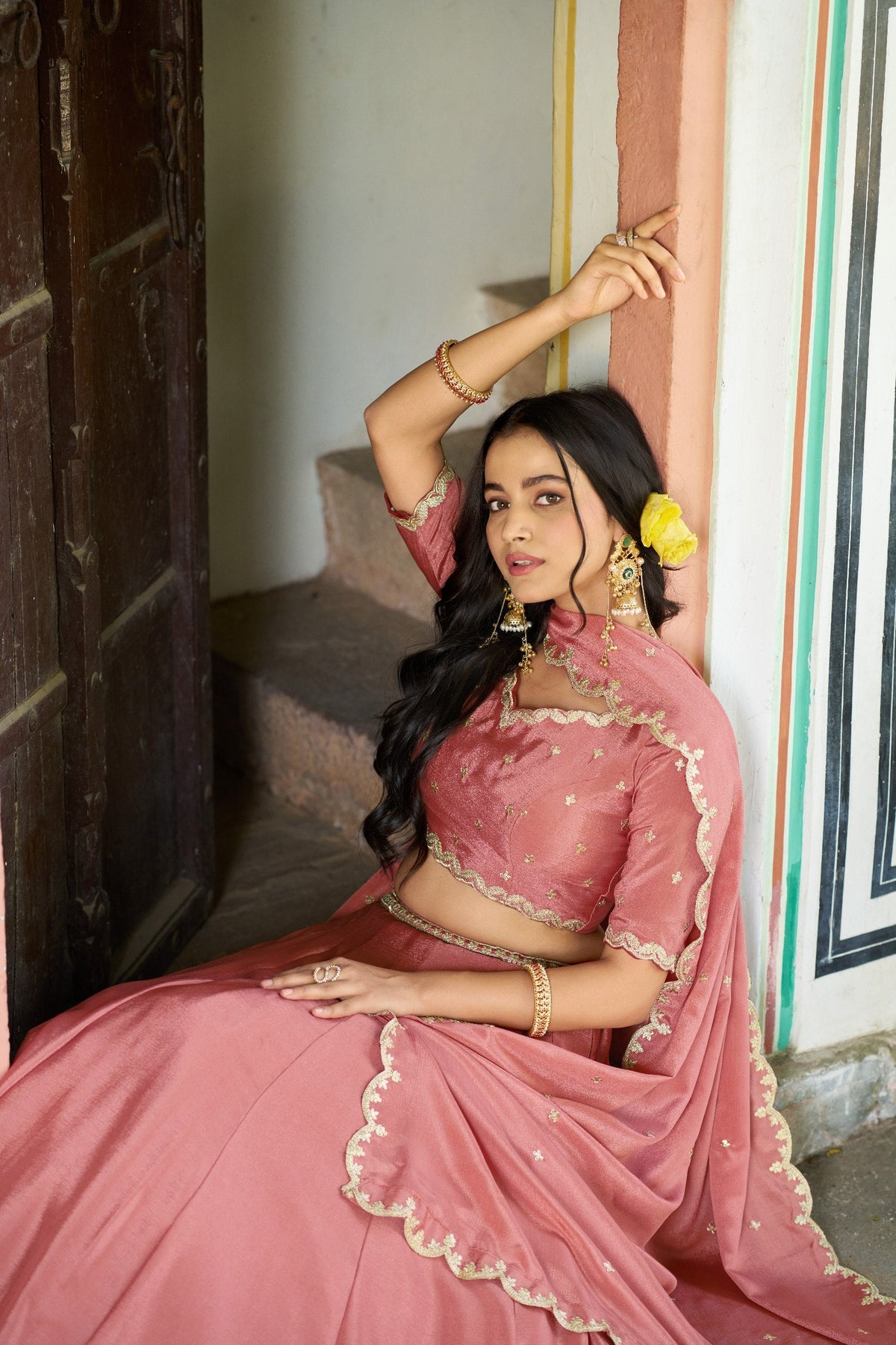 Luxury Chinon Heavy Flair Lehenga Collection for Special Occasions
