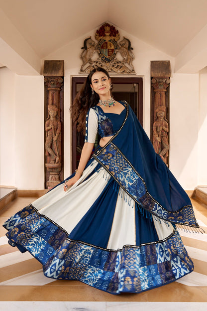 Festive Printed Mirror Lehenga Set | Tulip Designer