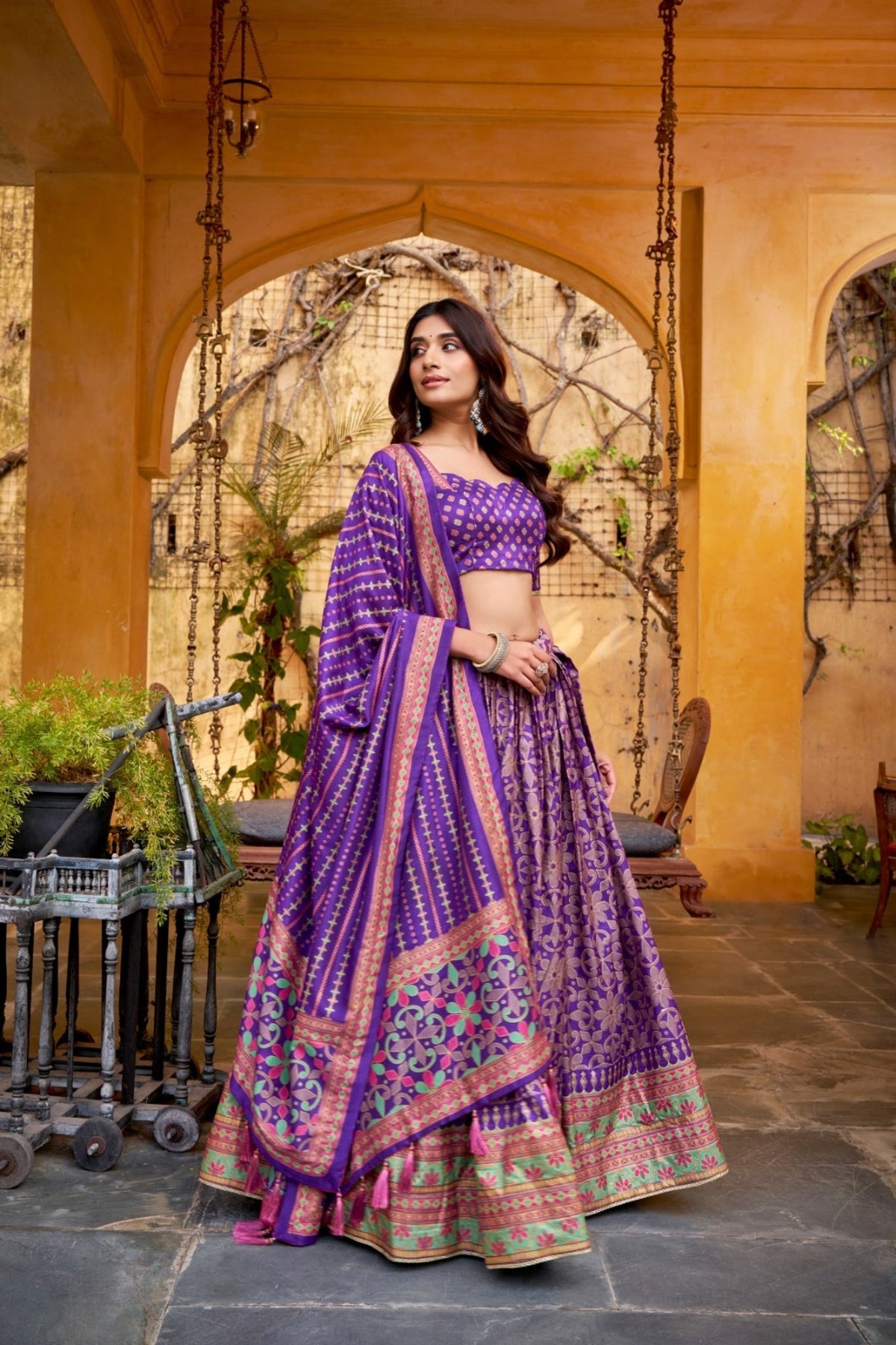 The Iconique Tasar Silk Lehenga Set Crafted In Heritage Texture And Refined Sparkle