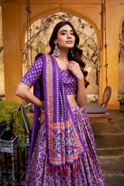 The Iconique Tasar Silk Lehenga Set Crafted In Heritage Texture And Refined Sparkle