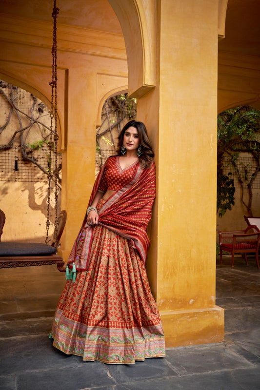 The Iconique Tasar Silk Lehenga Set Crafted In Heritage Texture And Refined Sparkle