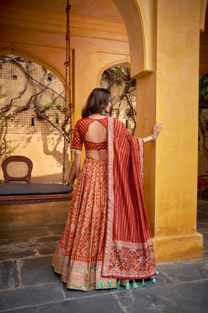 The Iconique Tasar Silk Lehenga Set Crafted In Heritage Texture And Refined Sparkle