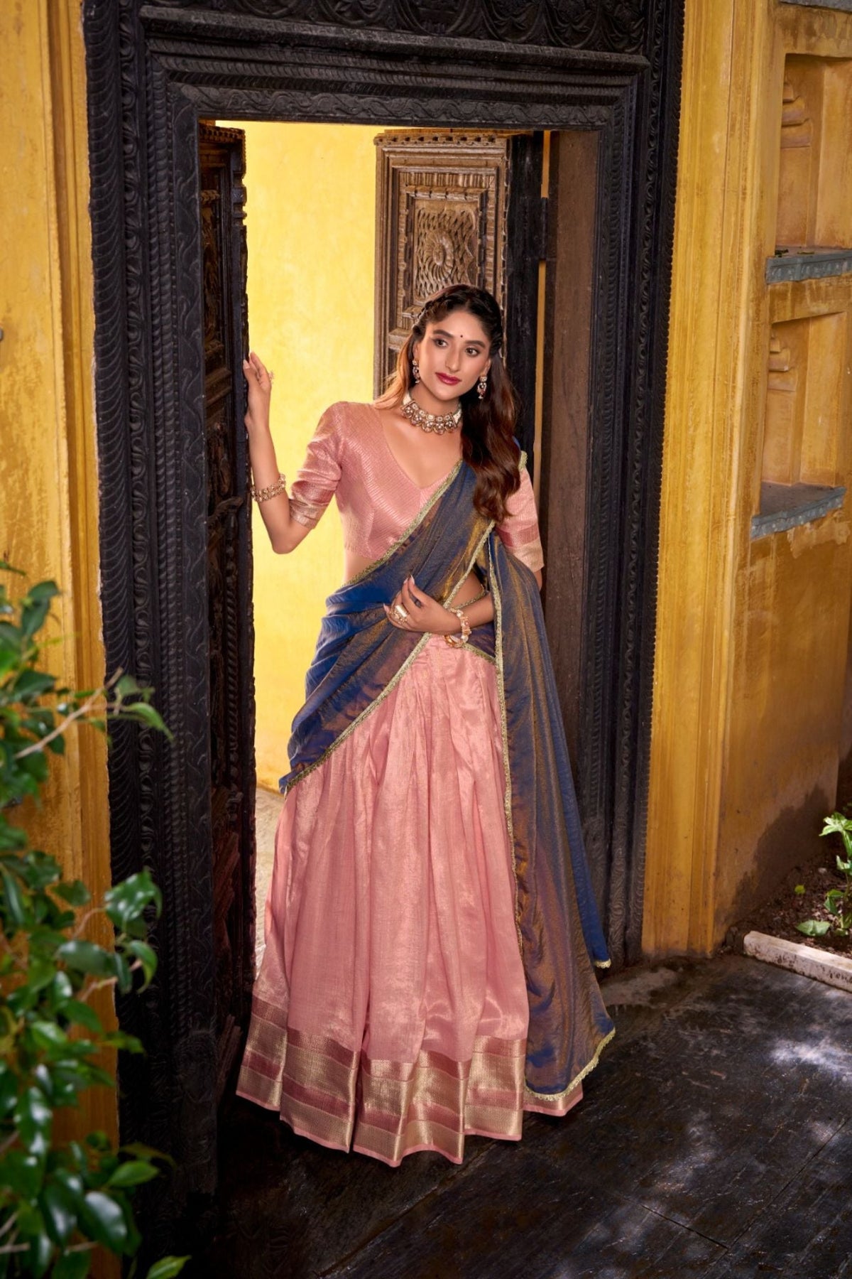 Luxury Dupion Silk Lehenga with Zari Dupatta – Wedding & Party Wear Ensemble