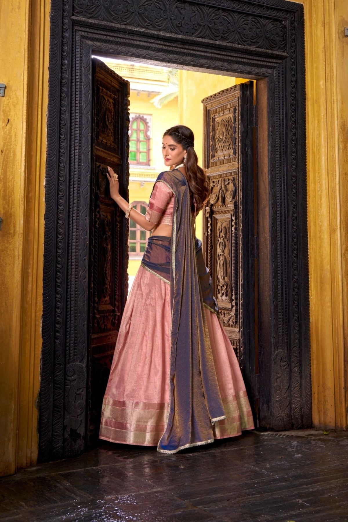 Luxury Dupion Silk Lehenga with Zari Dupatta – Wedding & Party Wear Ensemble