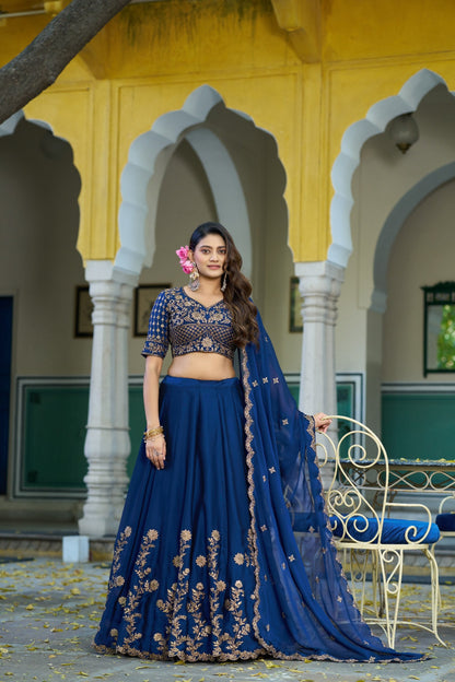 Luxury Rangoli Silk Lehenga with Embroidered Dupatta Collection 