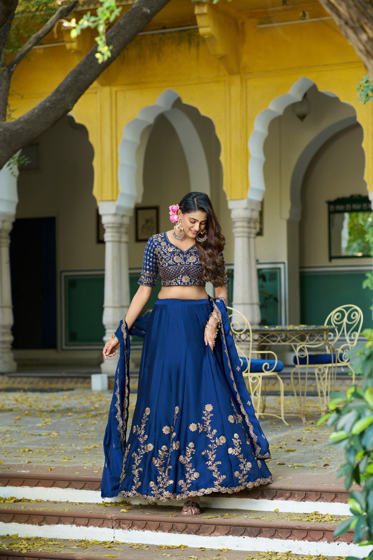 Luxury Rangoli Silk Lehenga with Embroidered Dupatta Collection