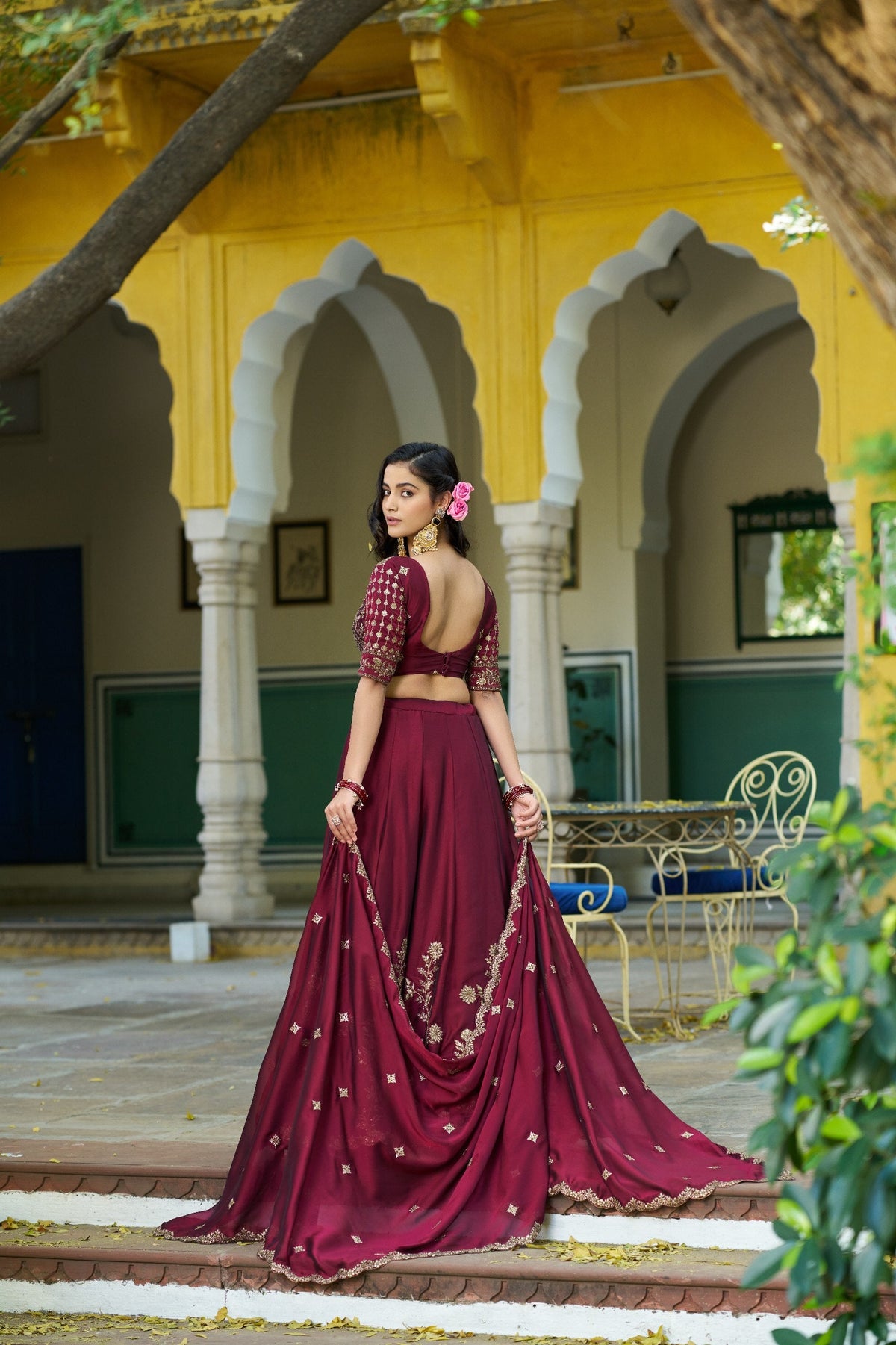 Luxury Rangoli Silk Lehenga with Embroidered Dupatta Collection