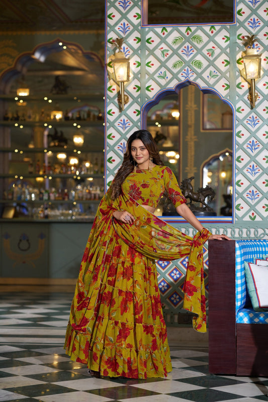 Luxury Marble Printed Lehenga Choli Collection for Special Occasions 