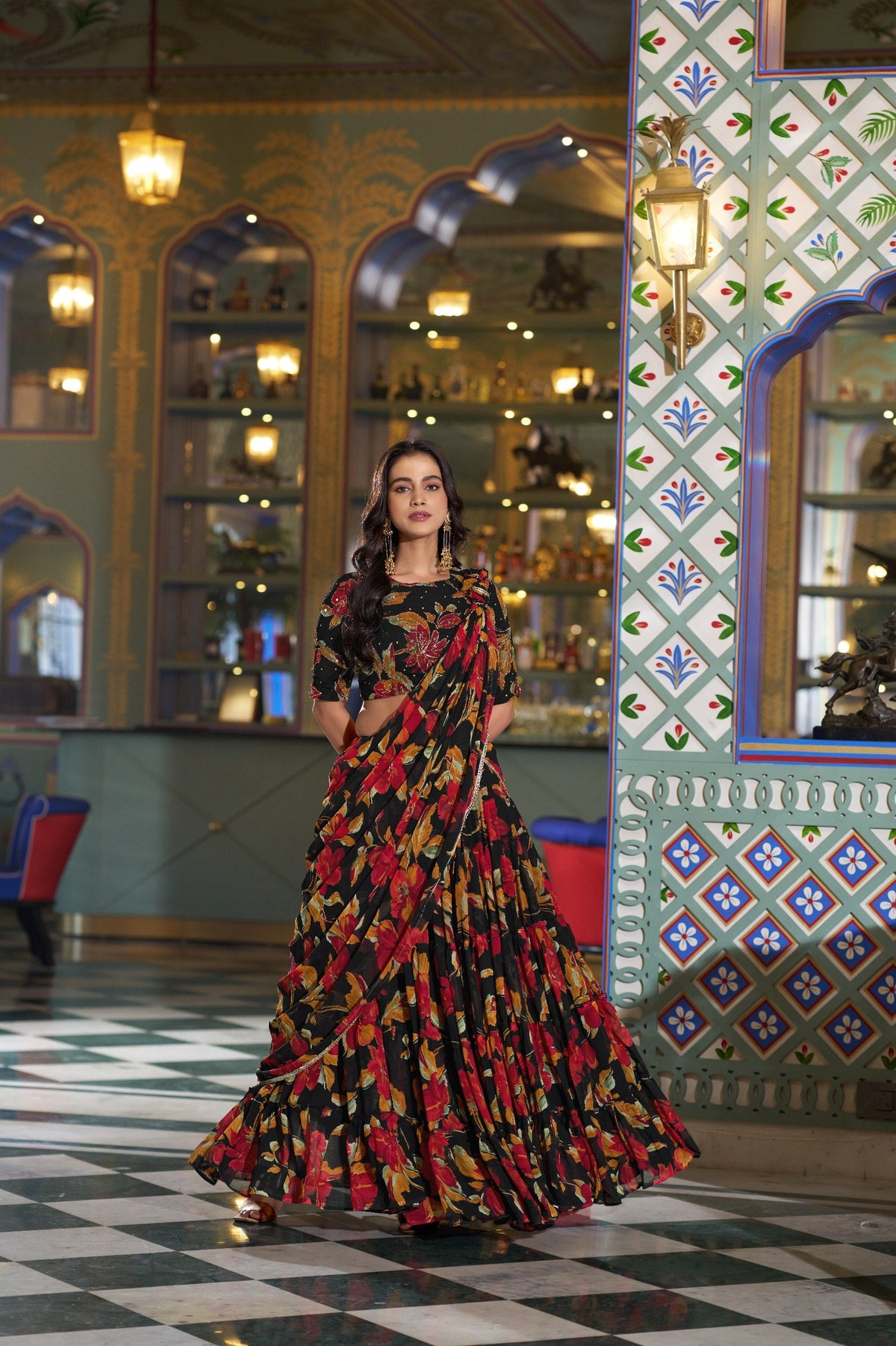 Luxury Marble Printed Lehenga Choli Collection for Special Occasions 