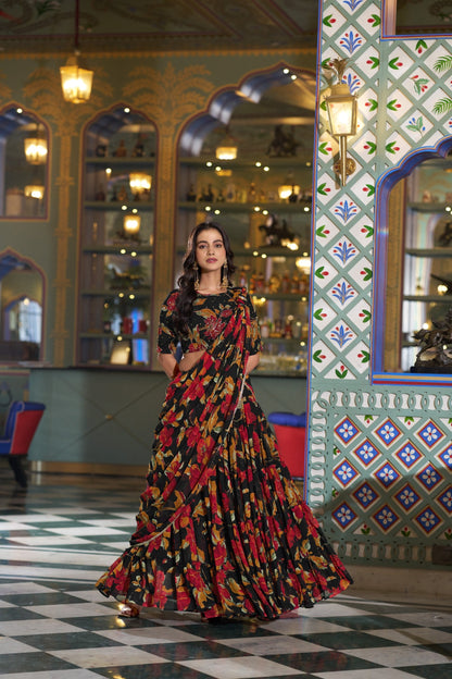Luxury Marble Printed Lehenga Choli Collection for Special Occasions 