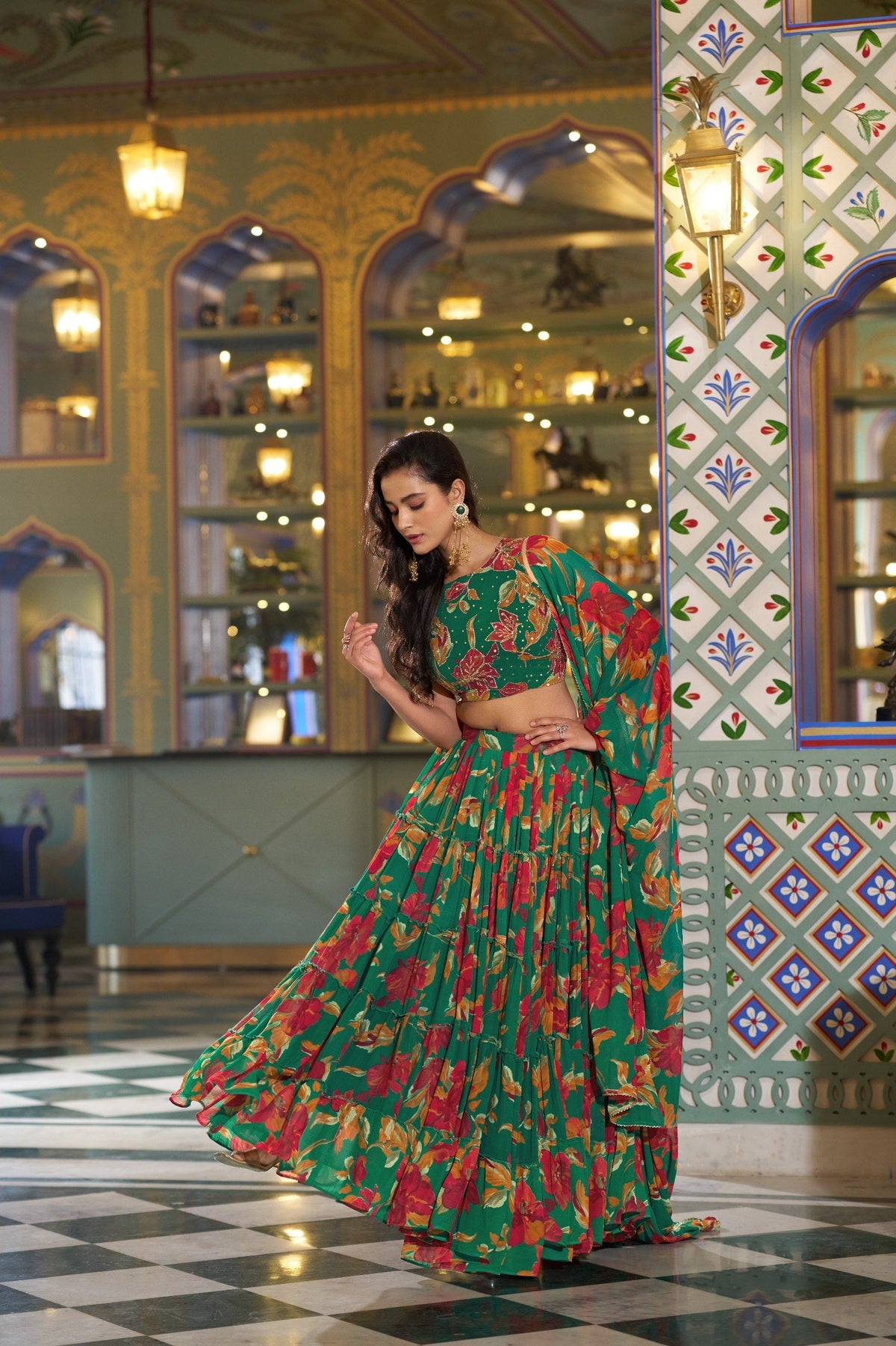 Luxury Marble Printed Lehenga Choli Collection for Special Occasions 