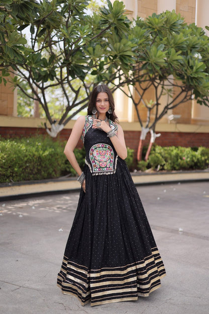 Navratri Special Reyon Gamthi Lehenga Choli Set 