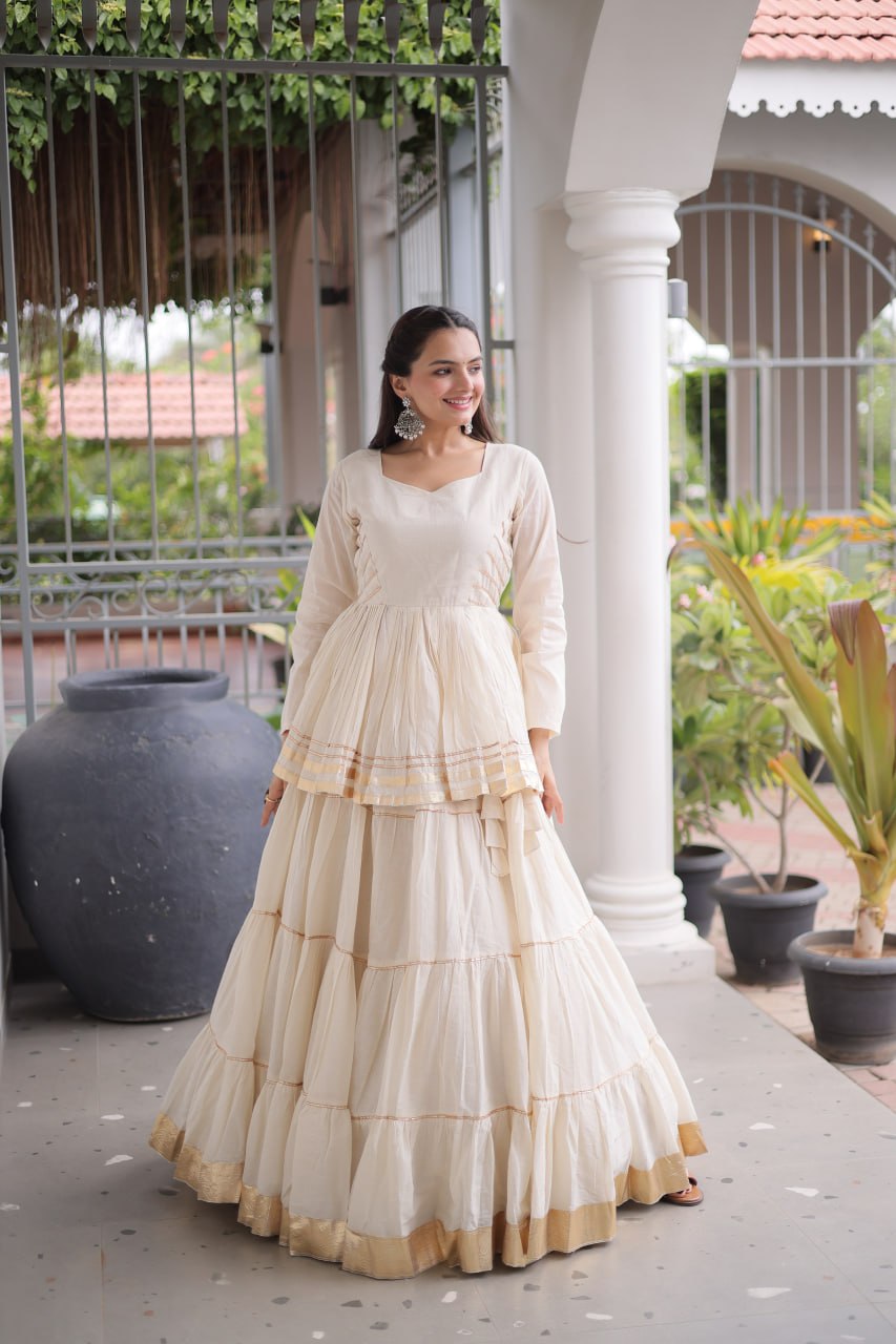 Noorani Cora Cotton Frill Lehenga Collection For Women