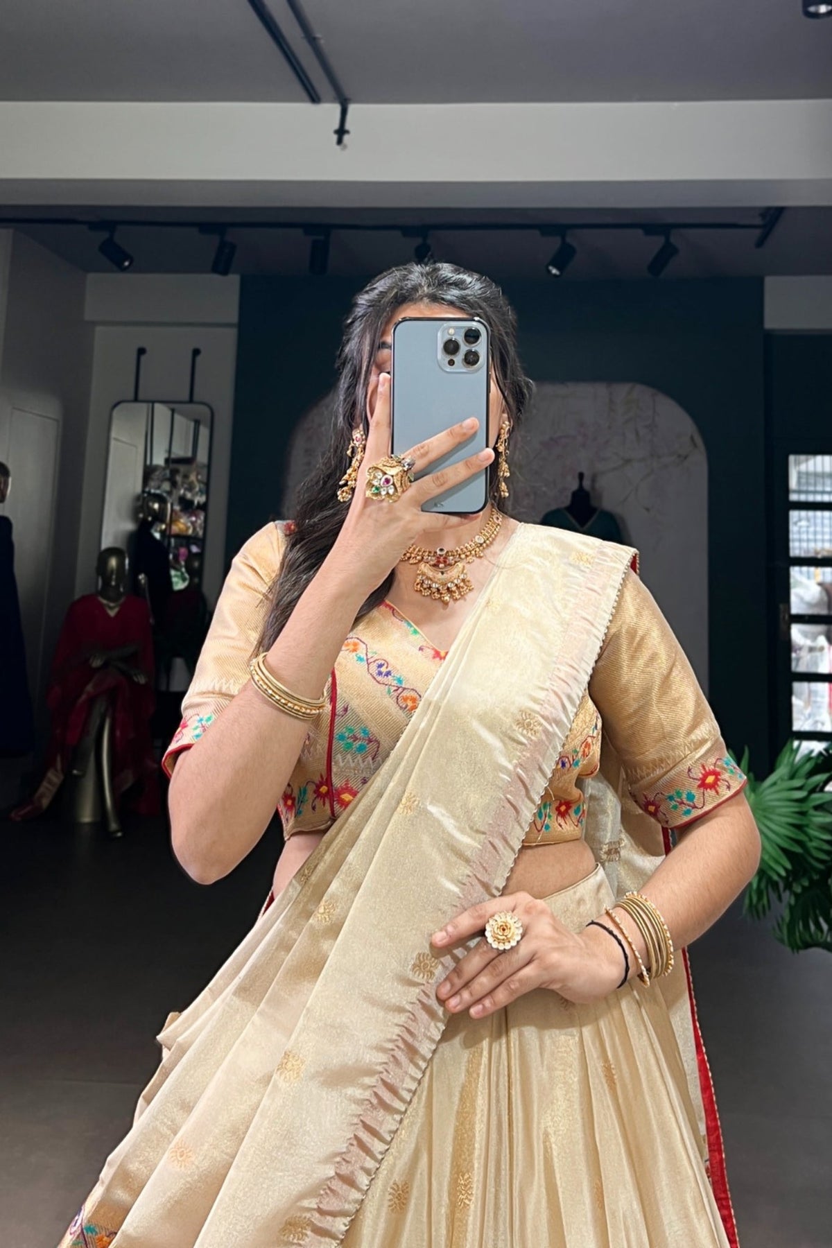 Designer Paithani Zari Weaving Shimmer Lehenga Choli With Dupatta
