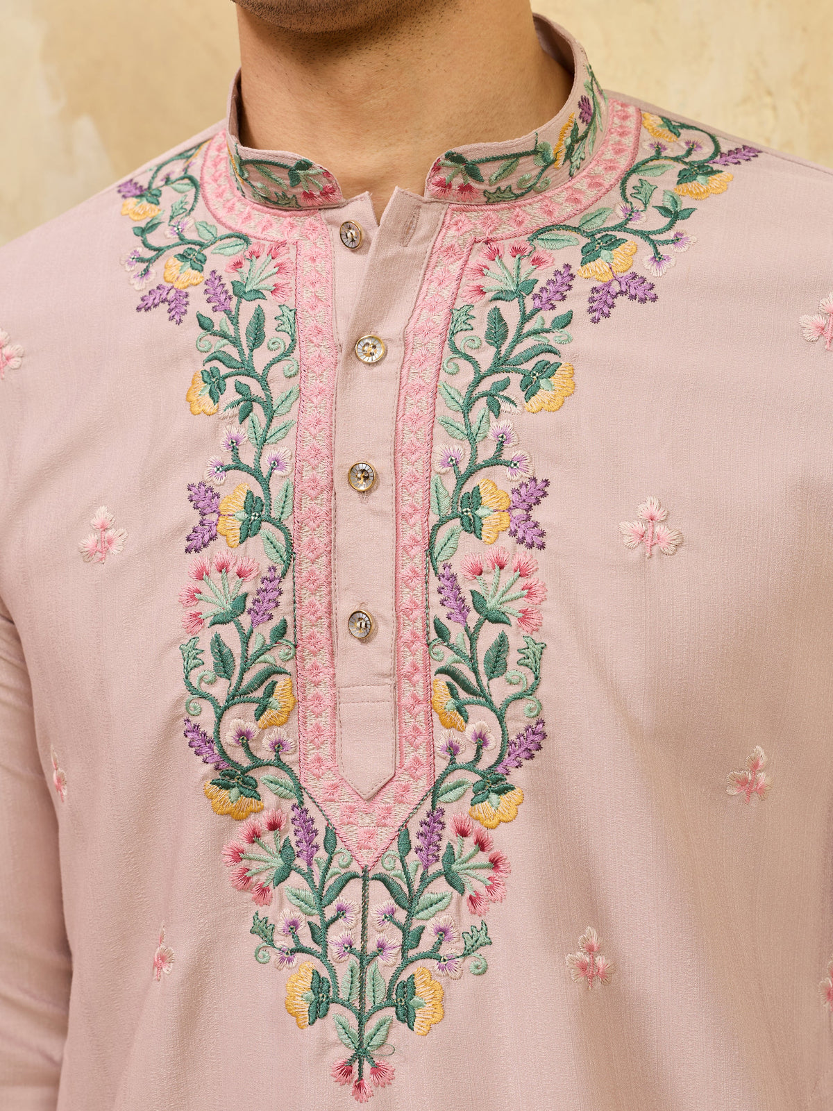 Peach Ethnic Designer Kurta Set for Festive Wear