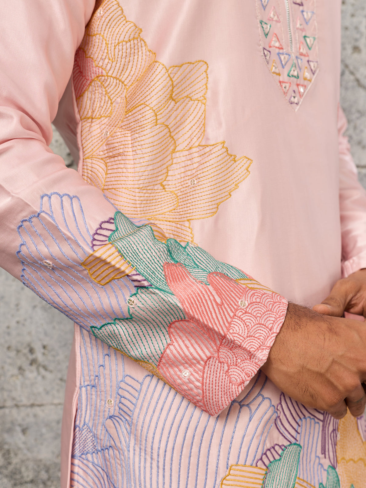 Pink Soft Silk Embroidered Kurta Set For Special Occasion