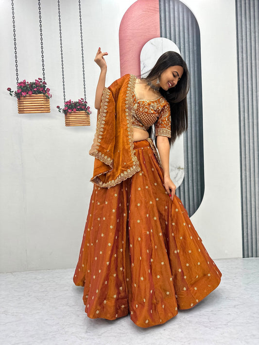 Premium Mosh Thread Embroidery Festive Lehenga Choli