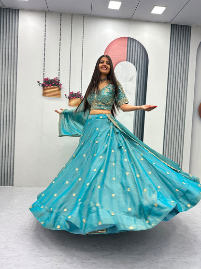 Premium Mosh Thread Embroidery Festive Lehenga Choli