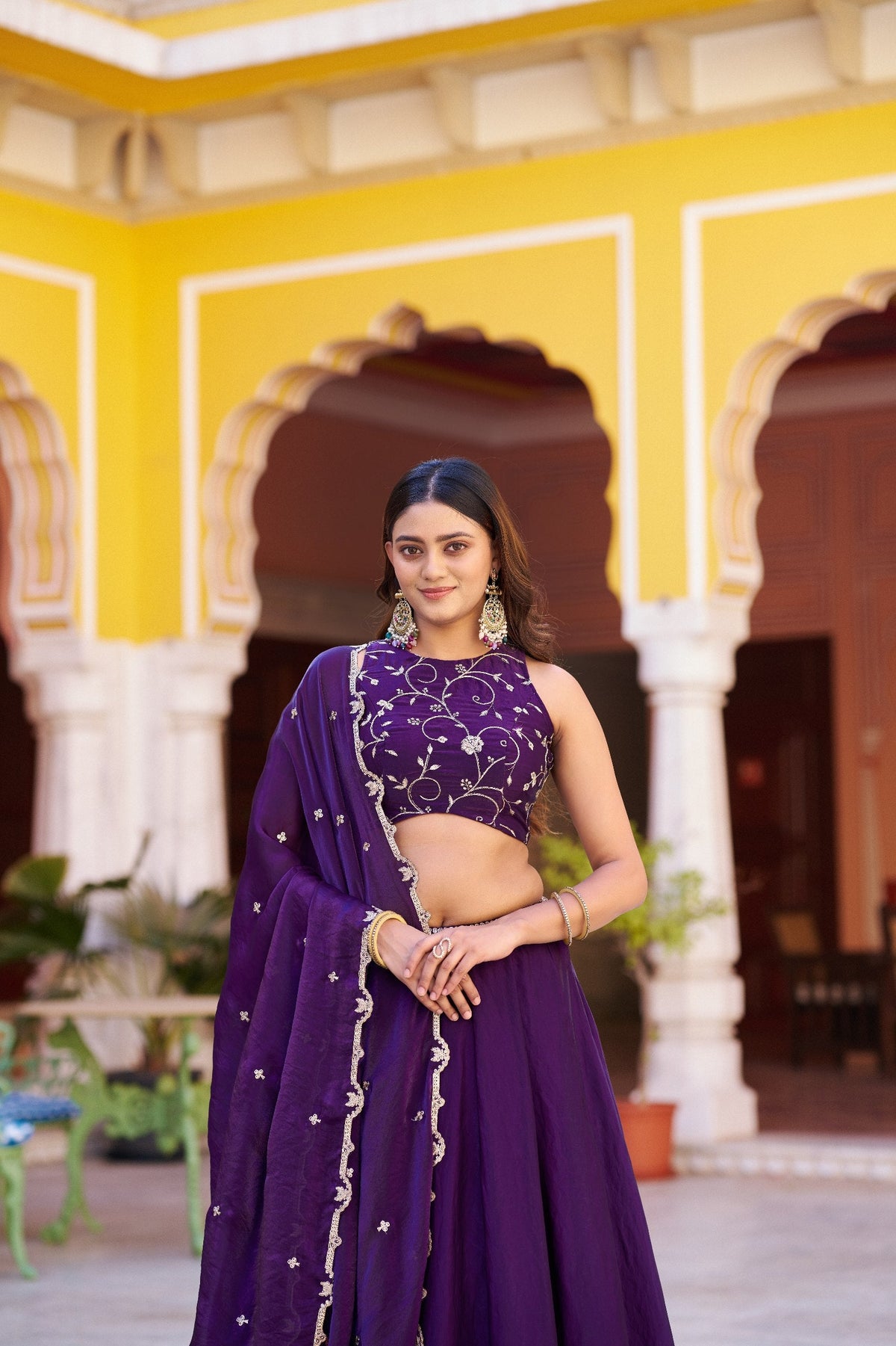 Premium Fendi Sequins Embroidered Lehenga Choli  Set for Women