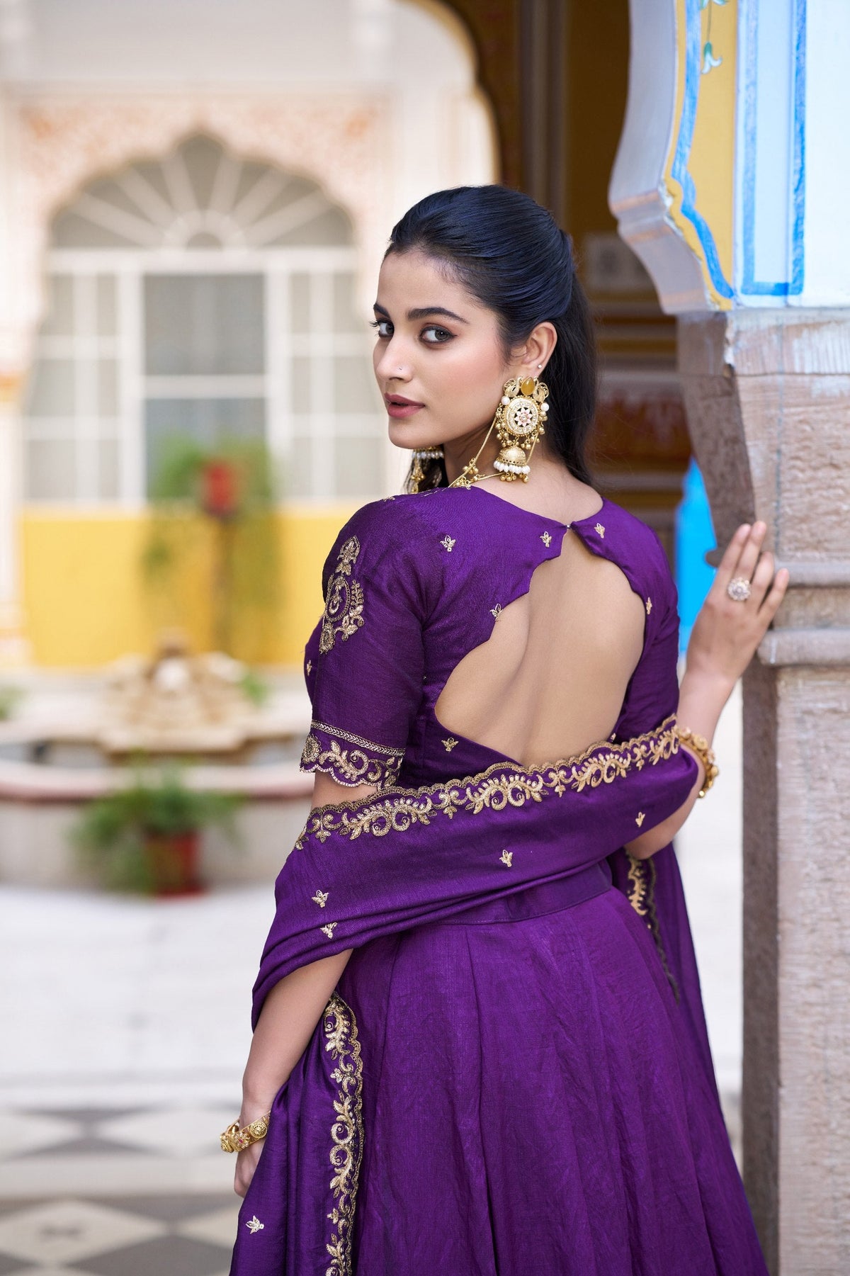 Premium NC Silk Sequins Embroidered Lehenga Choli with Dupatta Set for Women