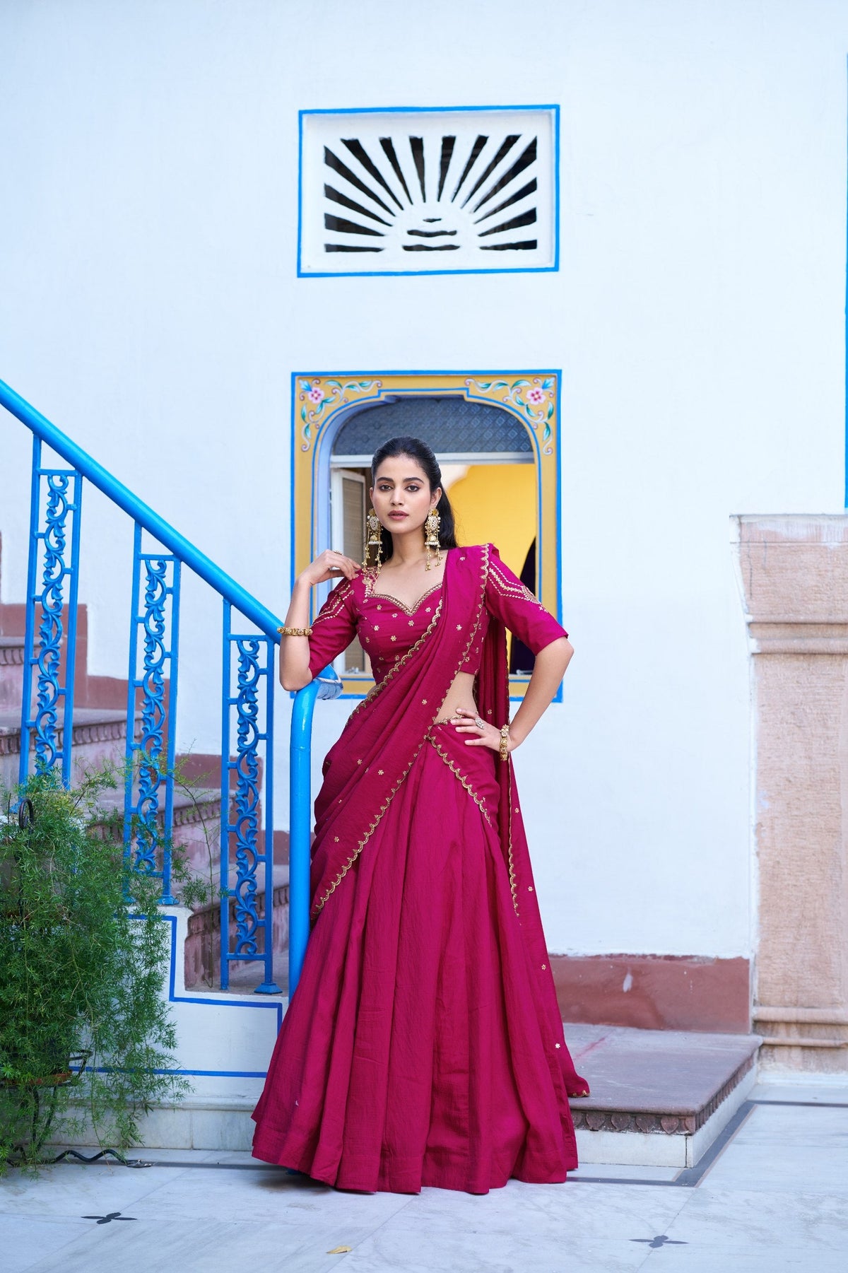 Premium NC Silk Sequins Embroidered Lehenga Choli with Dupatta Set for Women