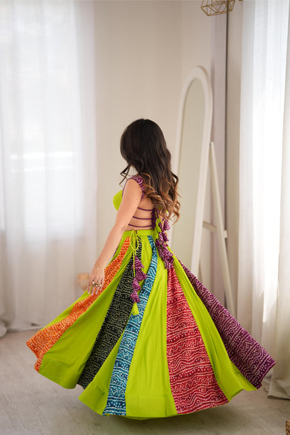 Designer Rayon Digital Print Lehenga Choli Set | Tulip Designer