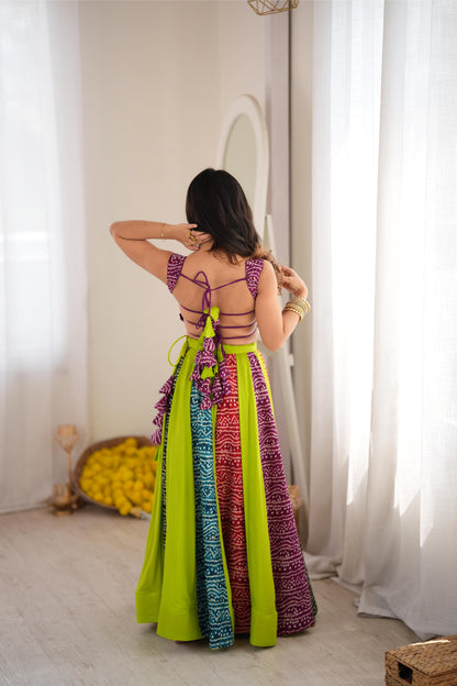 Designer Rayon Digital Print Lehenga Choli Set | Tulip Designer