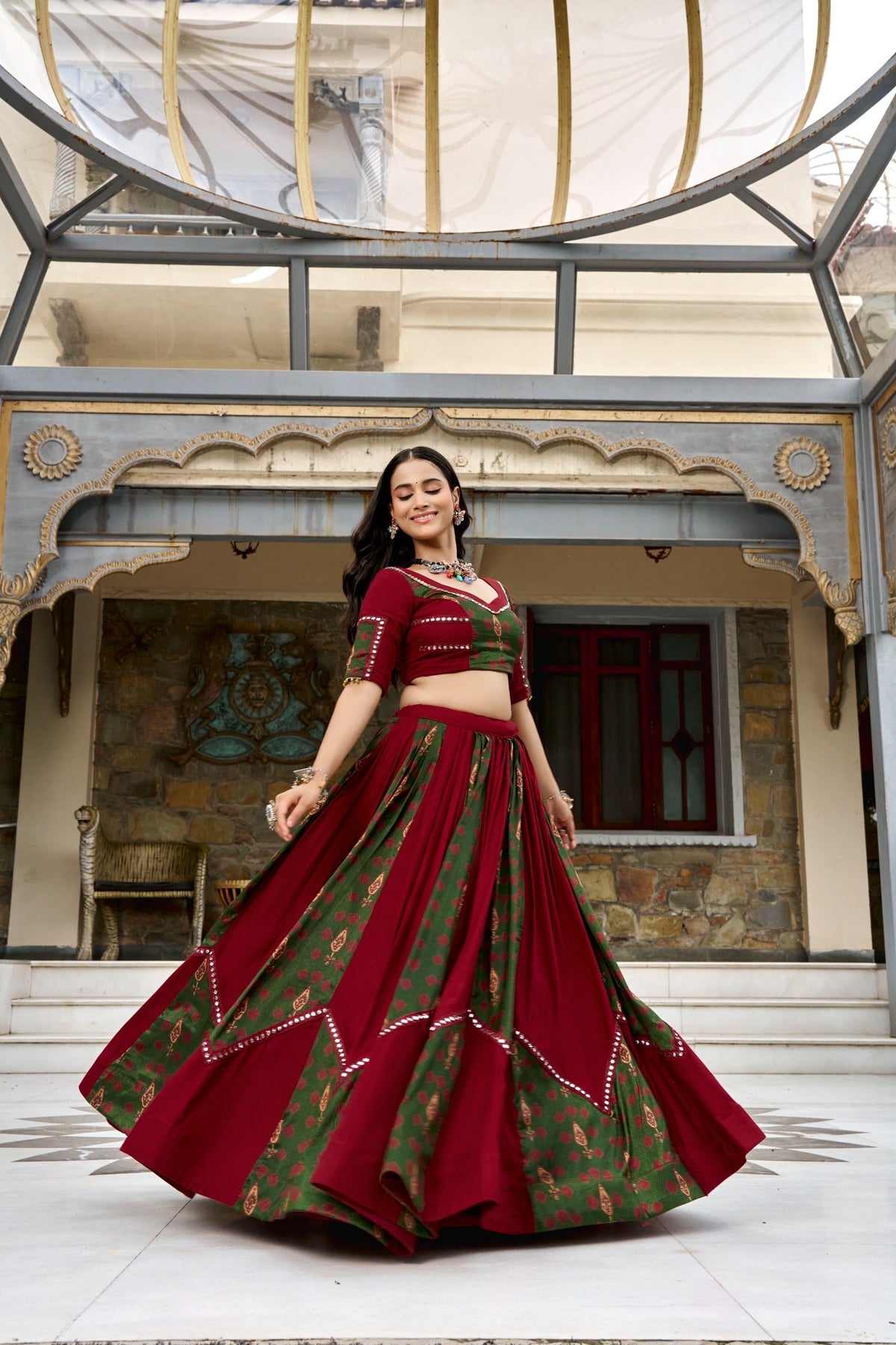 Navratri Rayon Printed Lehenga Set | Tulip Designer 