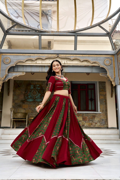 Navratri Rayon Printed Lehenga Set | Tulip Designer 