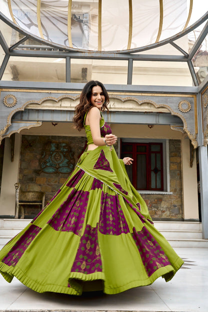 Navratri Rayon Printed Lehenga Set | Tulip Designer