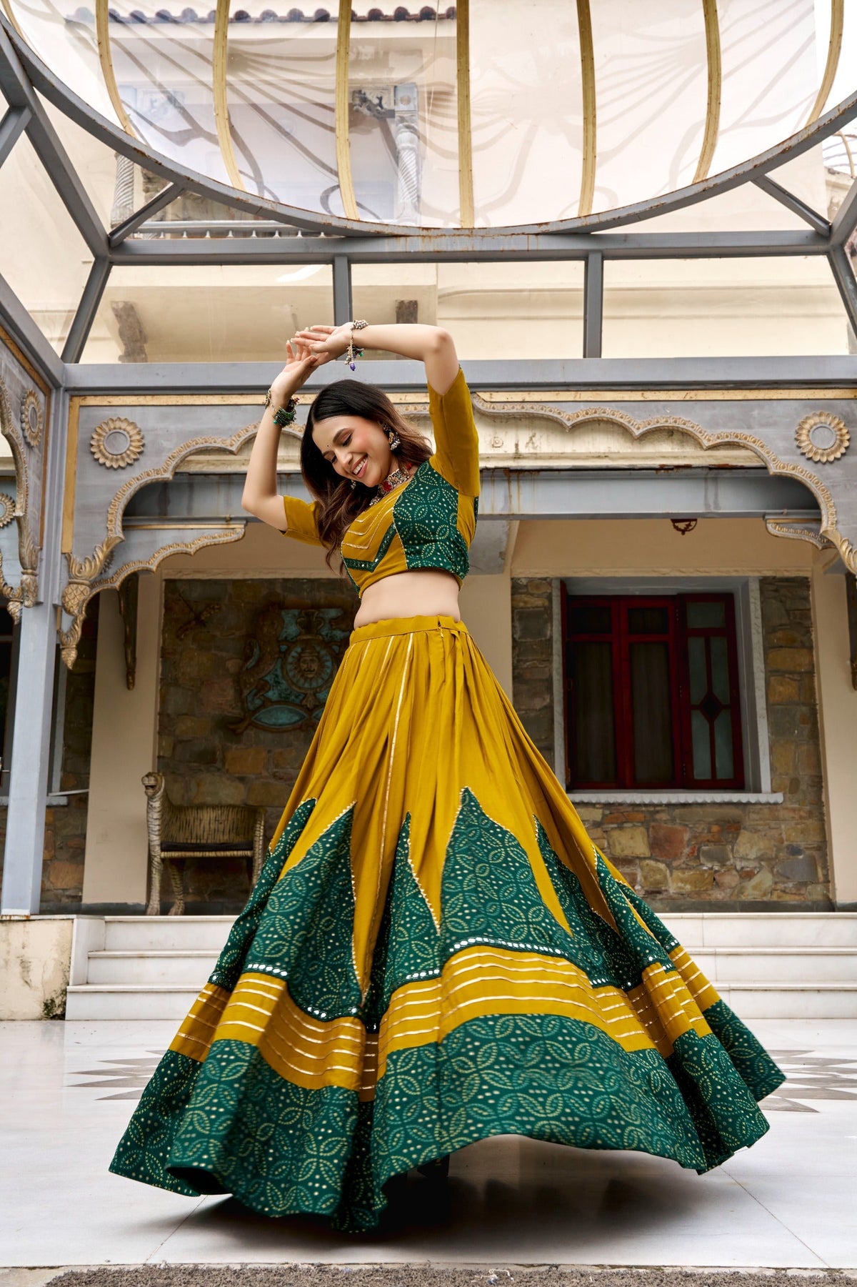 Navratri Rayon Printed Lehenga Set | Tulip Designer