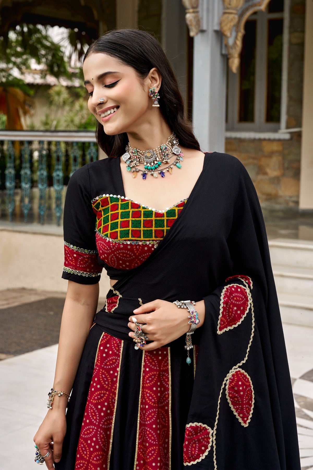 Navratri Rayon Printed Lehenga Set | Tulip Designer