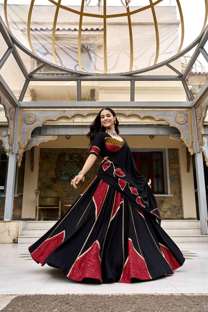 Navratri Rayon Printed Lehenga Set | Tulip Designer 