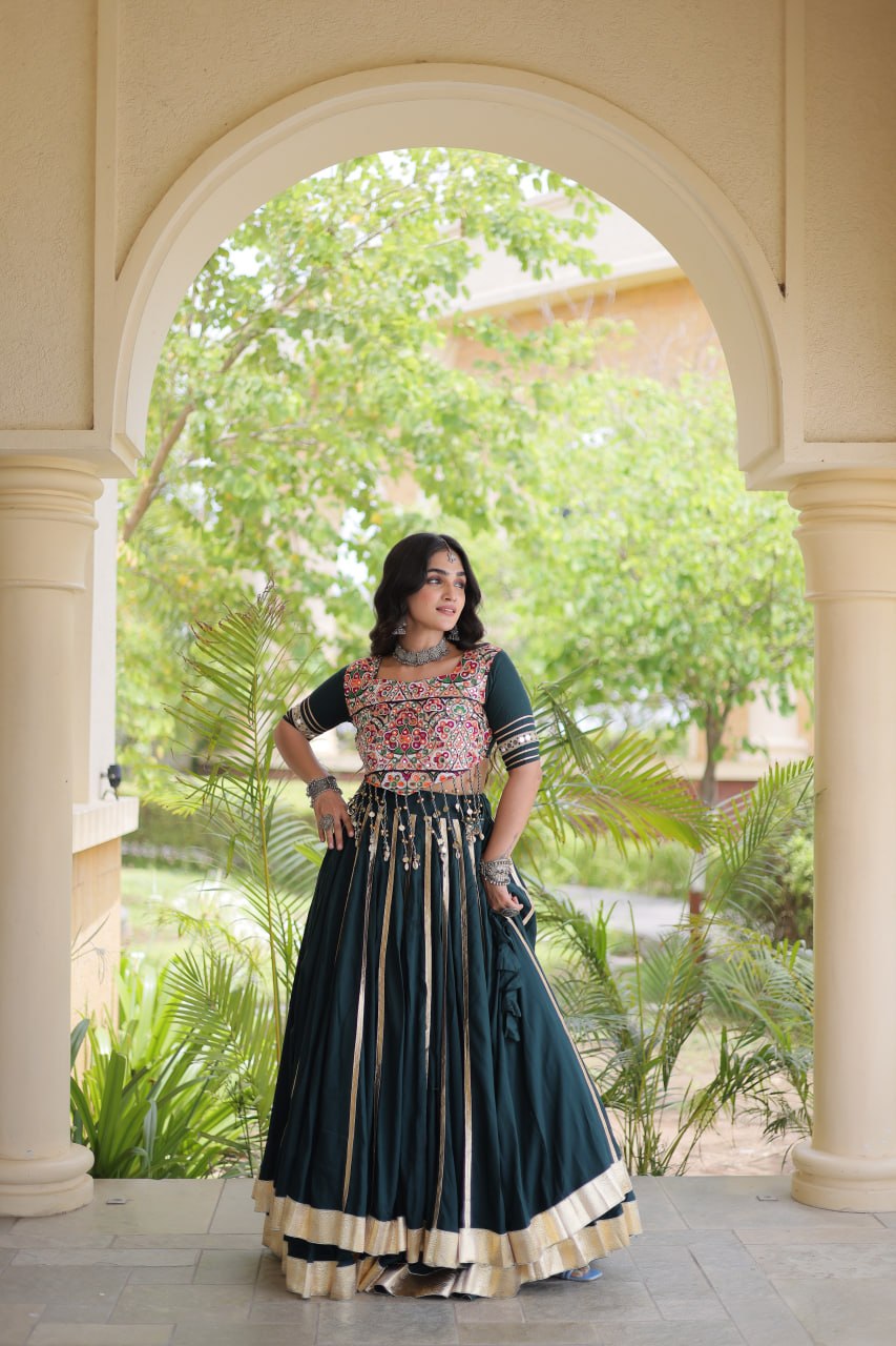 Reyon Double Ghera Lehenga Set | Tulip Designer 