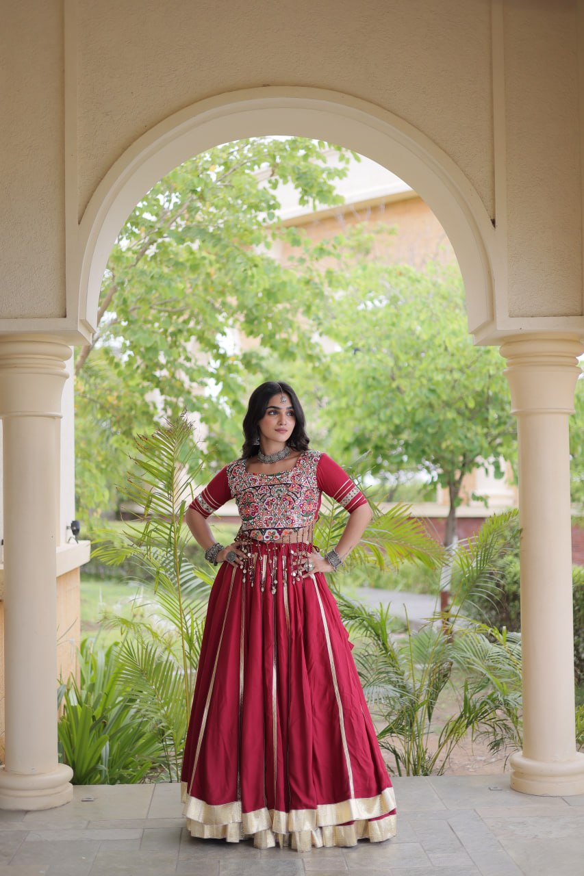 Reyon Double Ghera Lehenga Set | Tulip Designer 