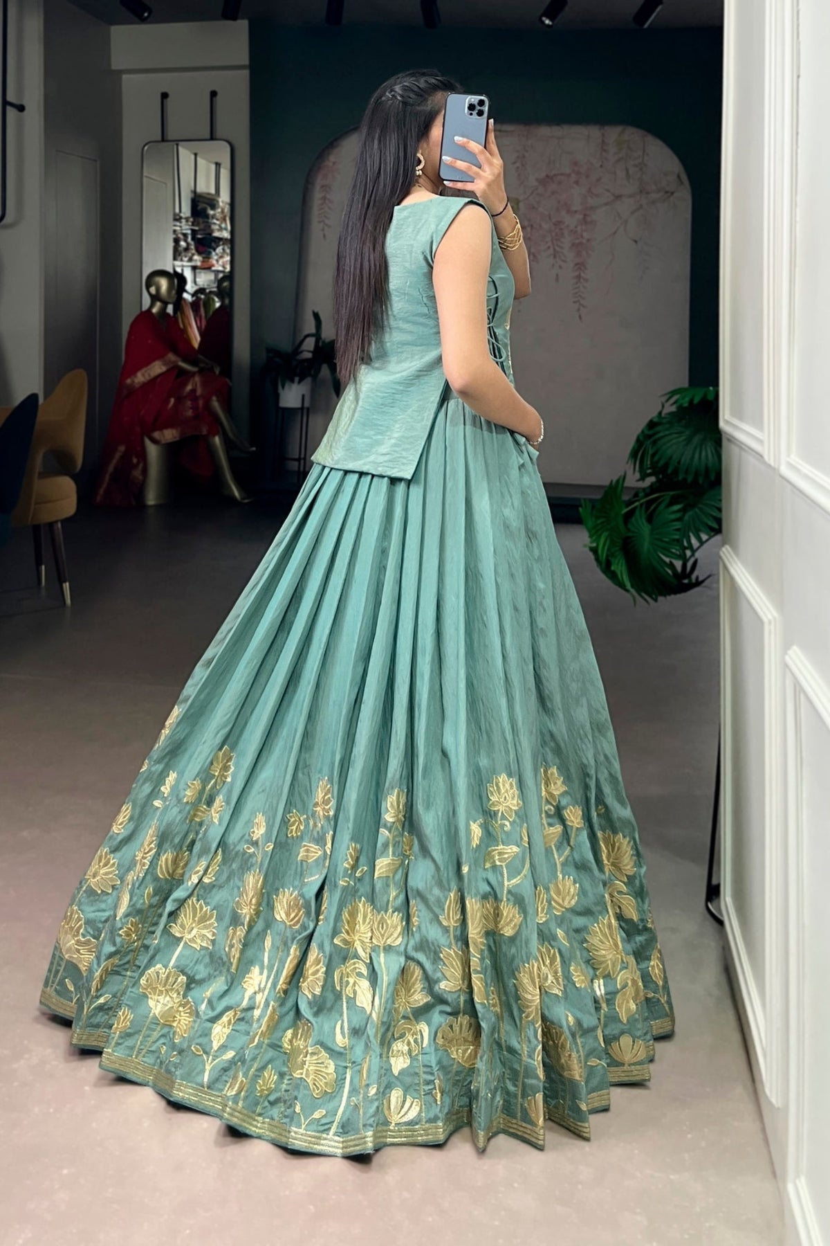 Pure Shimmer Embroidered Lehenga Co-Ord Set