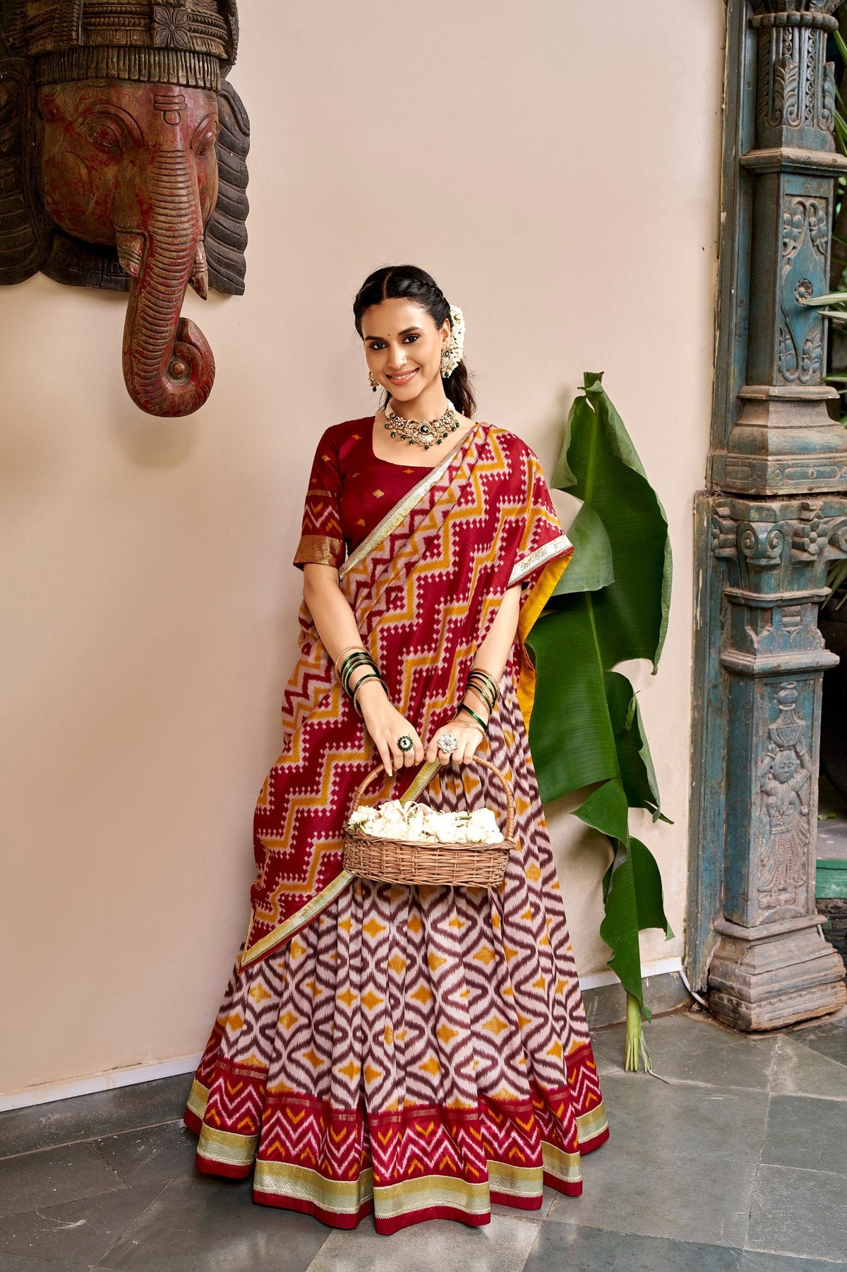 Navratri Special Embossed Lace Lehenga Set | Tulip Designer 